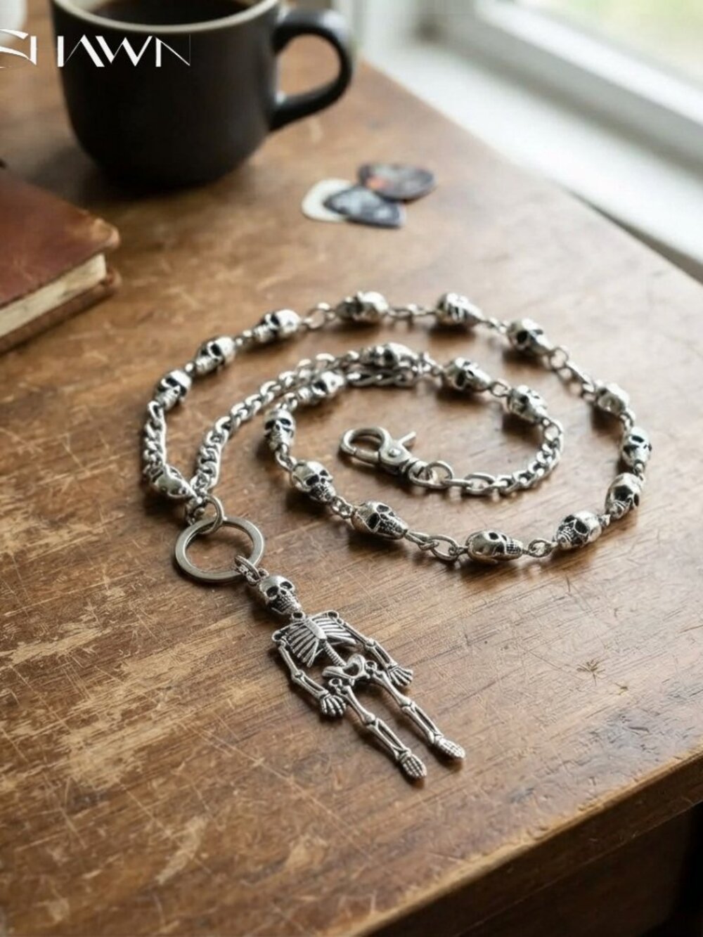 Mens Skeleton Skull Wallet Chain